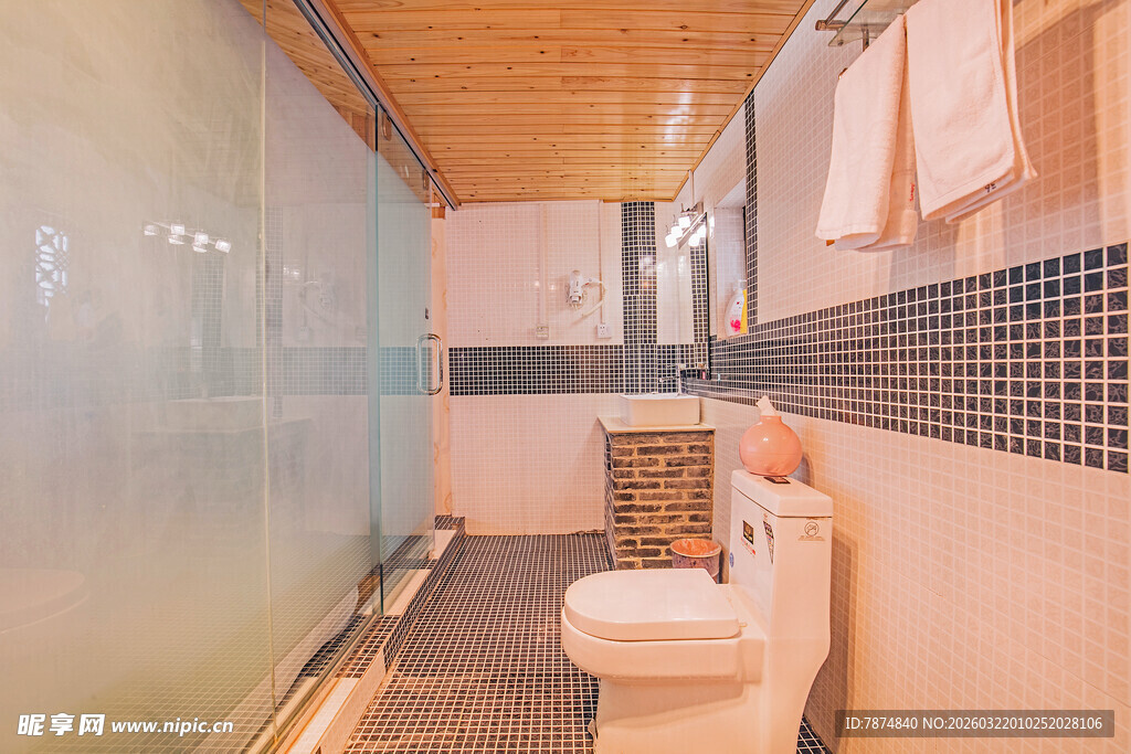 简约卫生间内部场景展示