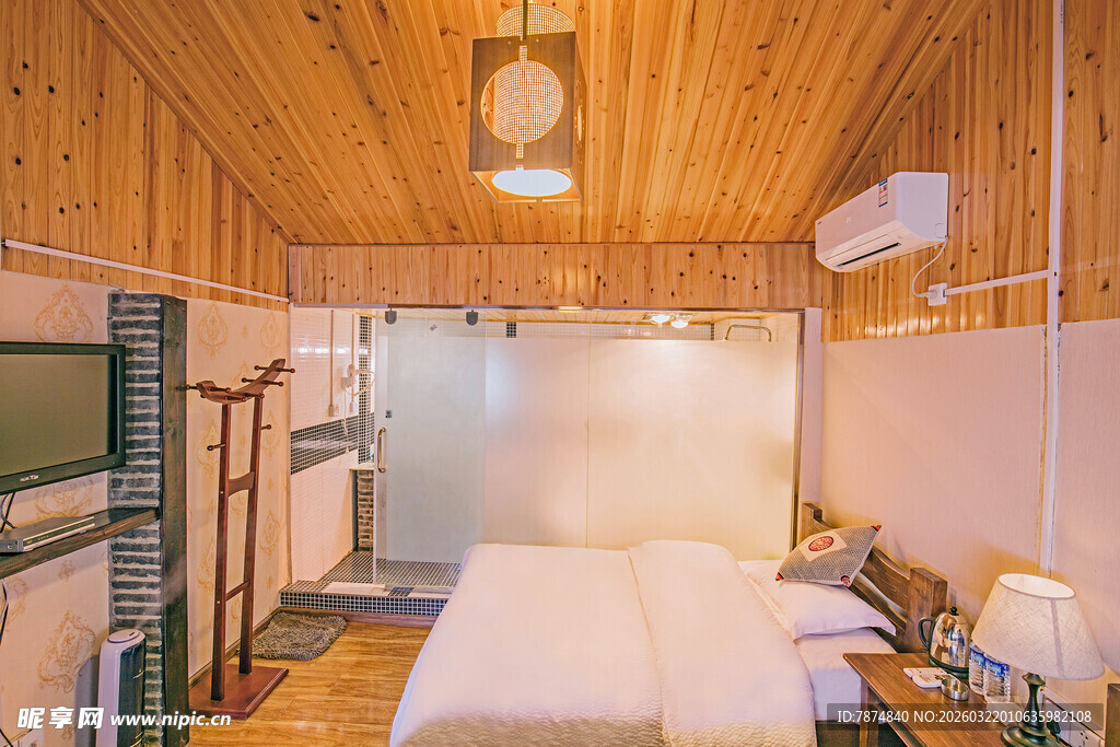 木质温馨卧室室内场景