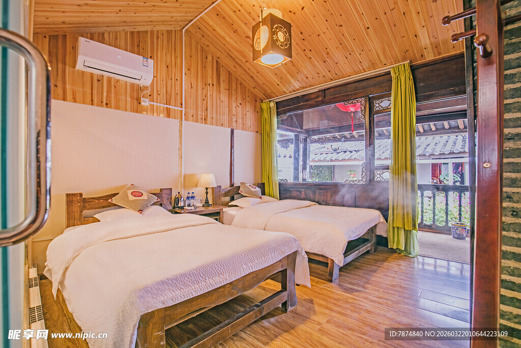 温馨木质风格民宿卧室