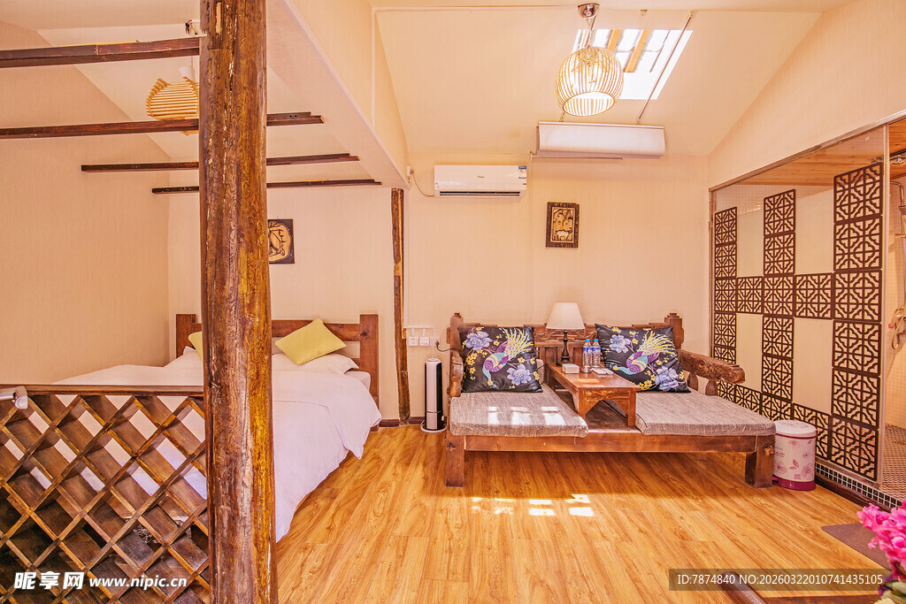 温馨日式风格民宿室内空间