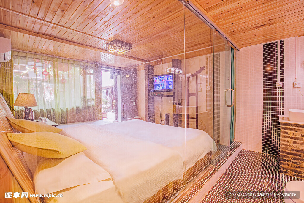 温馨木质风卧室室内景致