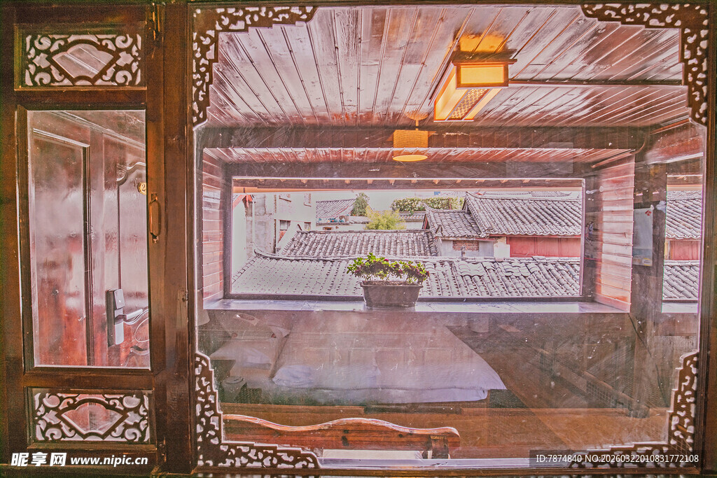 复古风格室内场景画面