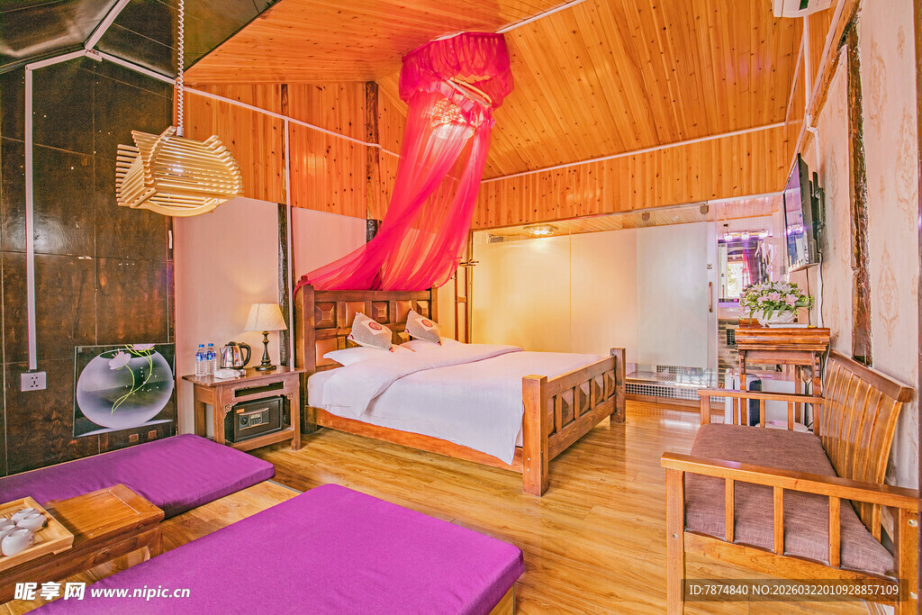 中式古风卧室温馨场景