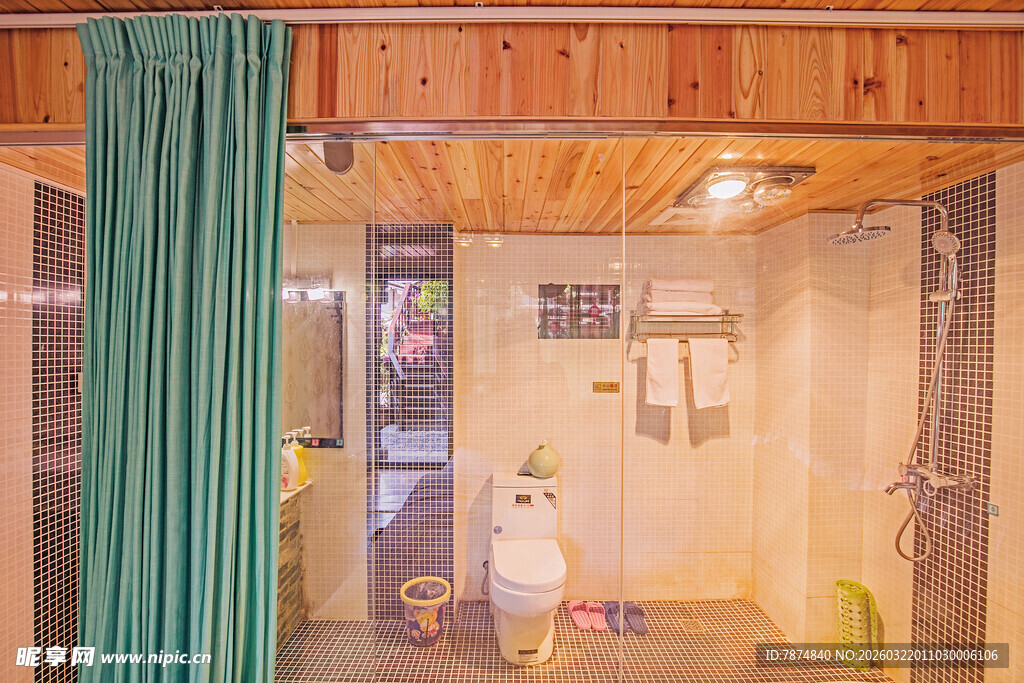 温馨日式风卫生间一角