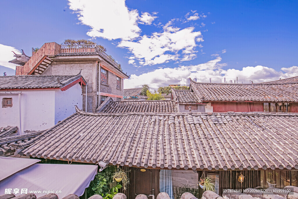 古村落屋顶风景