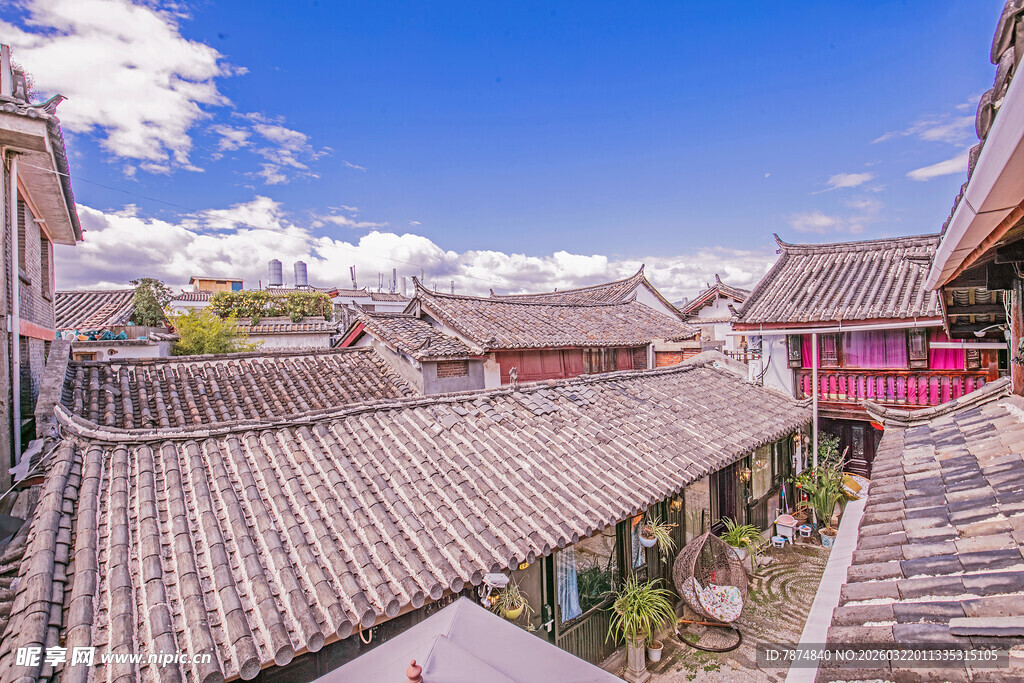 古村落屋顶风光