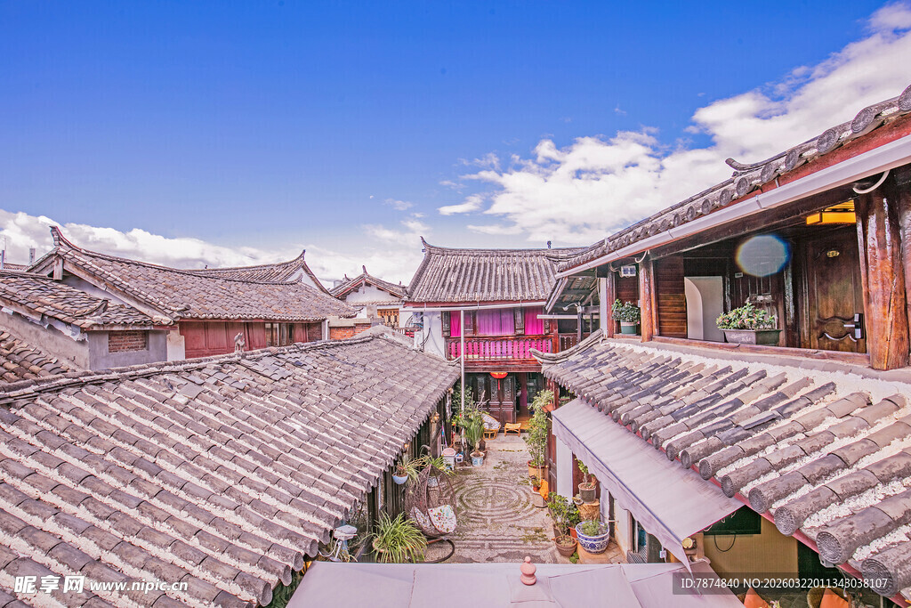 古村落屋顶风光