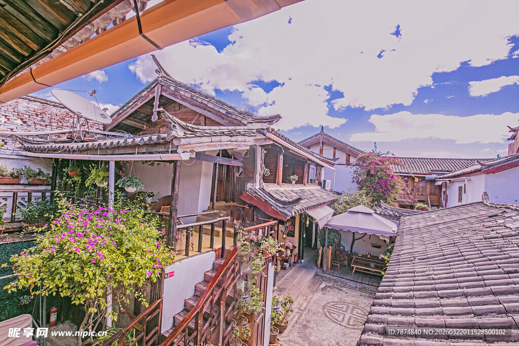 古雅村落小巷景致