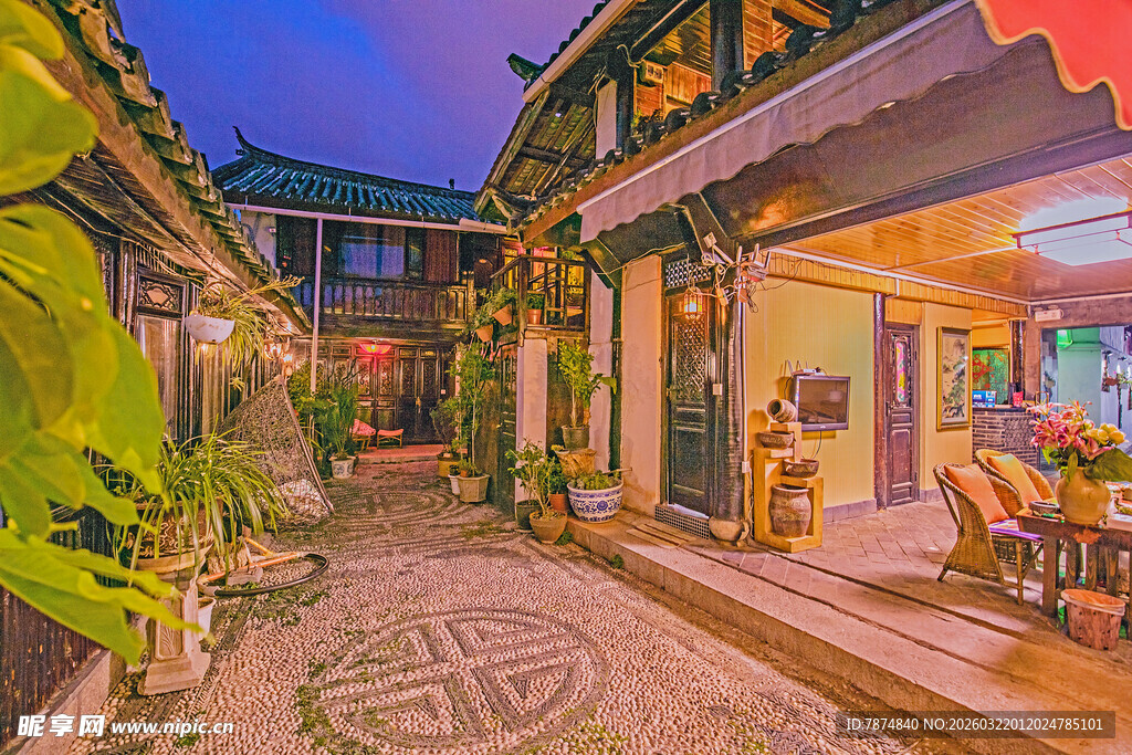 古雅庭院中的闲适空间