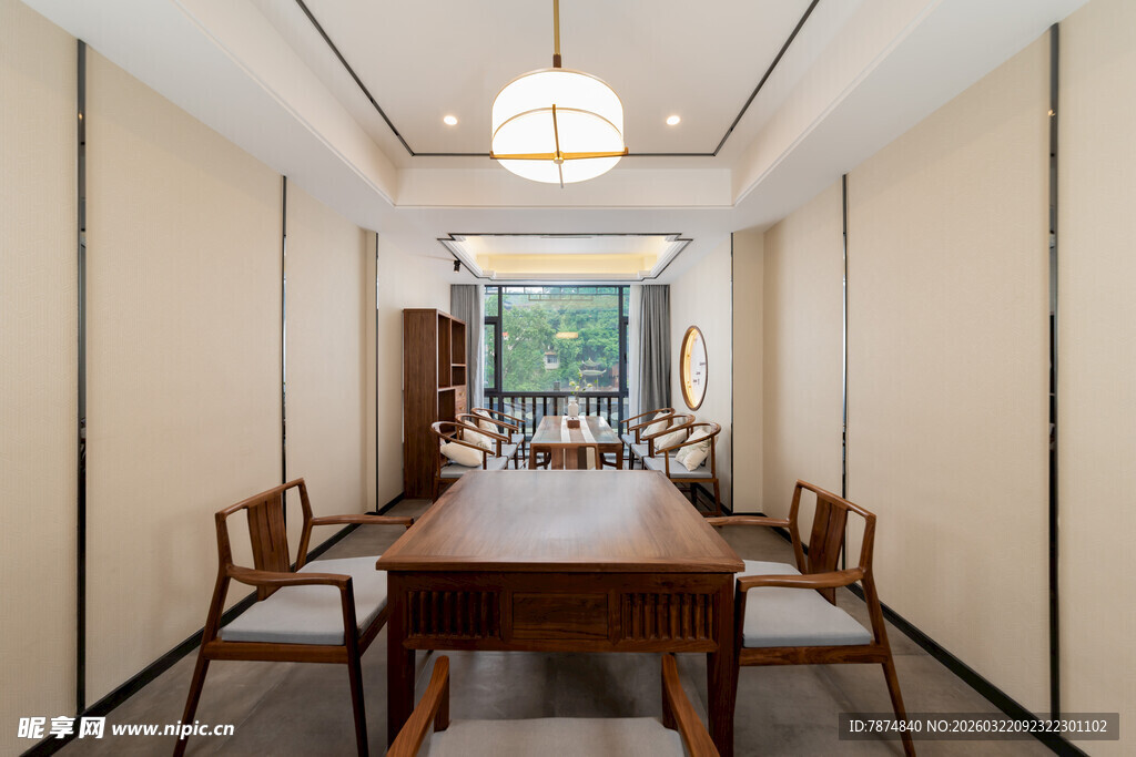 中式风格餐厅室内场景