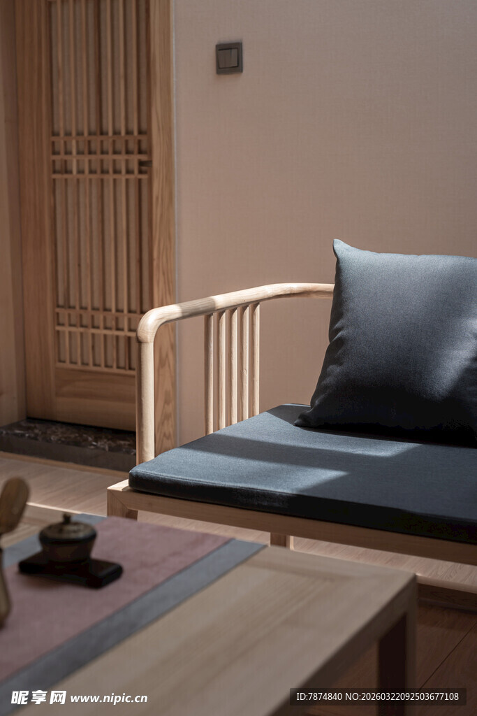 日式简约风室内休闲角落