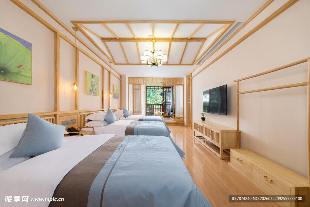 温馨雅致的双人客房空间