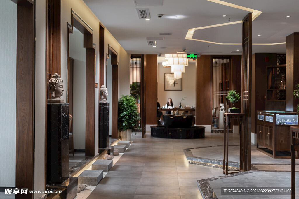 现代风格酒店大堂走廊