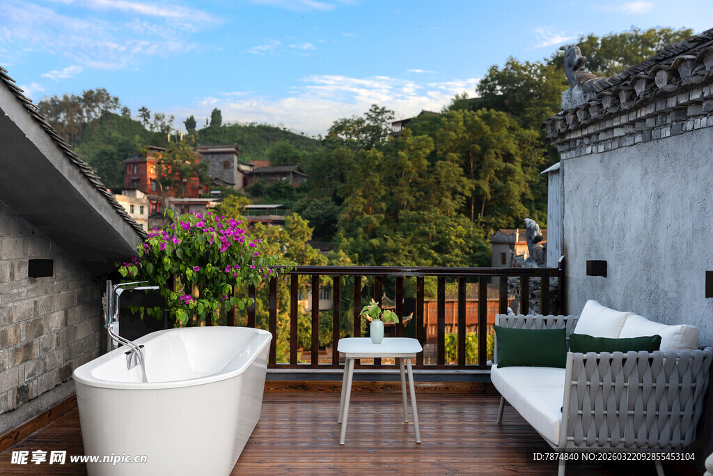 露台休闲区 尽享自然美景