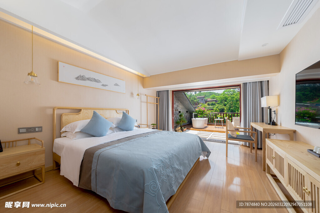 现代温馨卧室室内景观