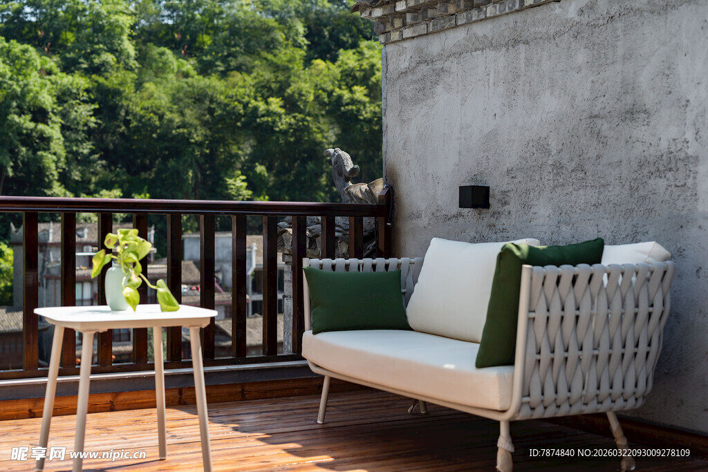 户外阳台休闲舒适角落