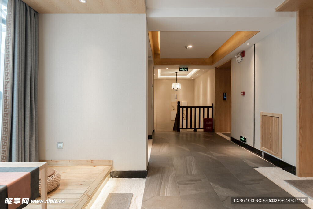 现代简约风室内走廊空间
