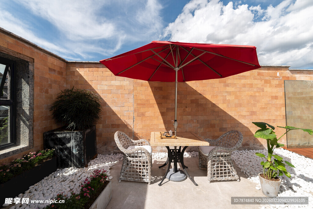 屋顶露台休闲场景