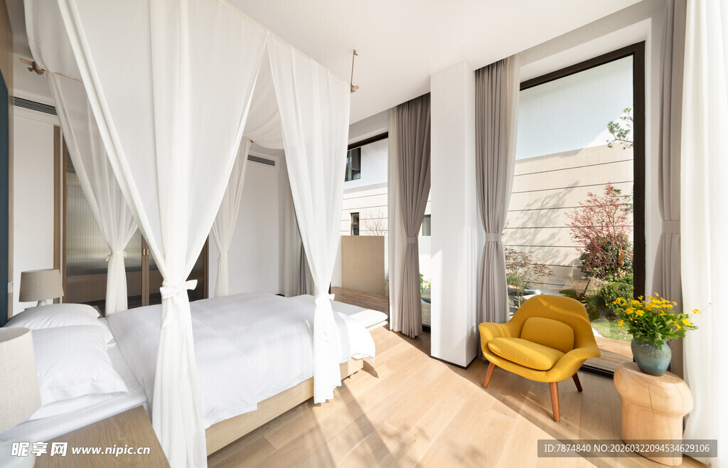 简约温馨的现代卧室空间