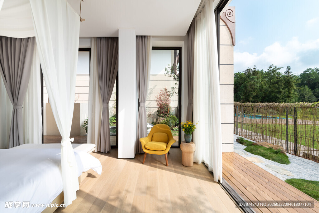 现代简约风阳台休闲空间