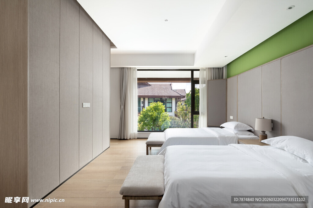 现代简约风格卧室室内图