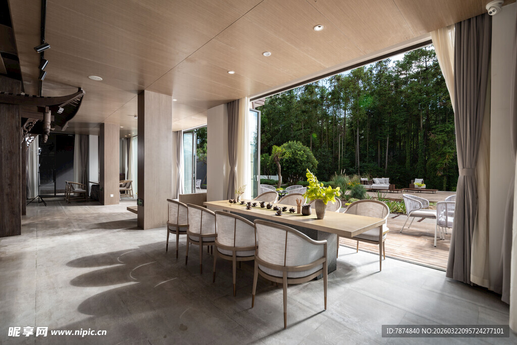 现代简约风室内与户外景观