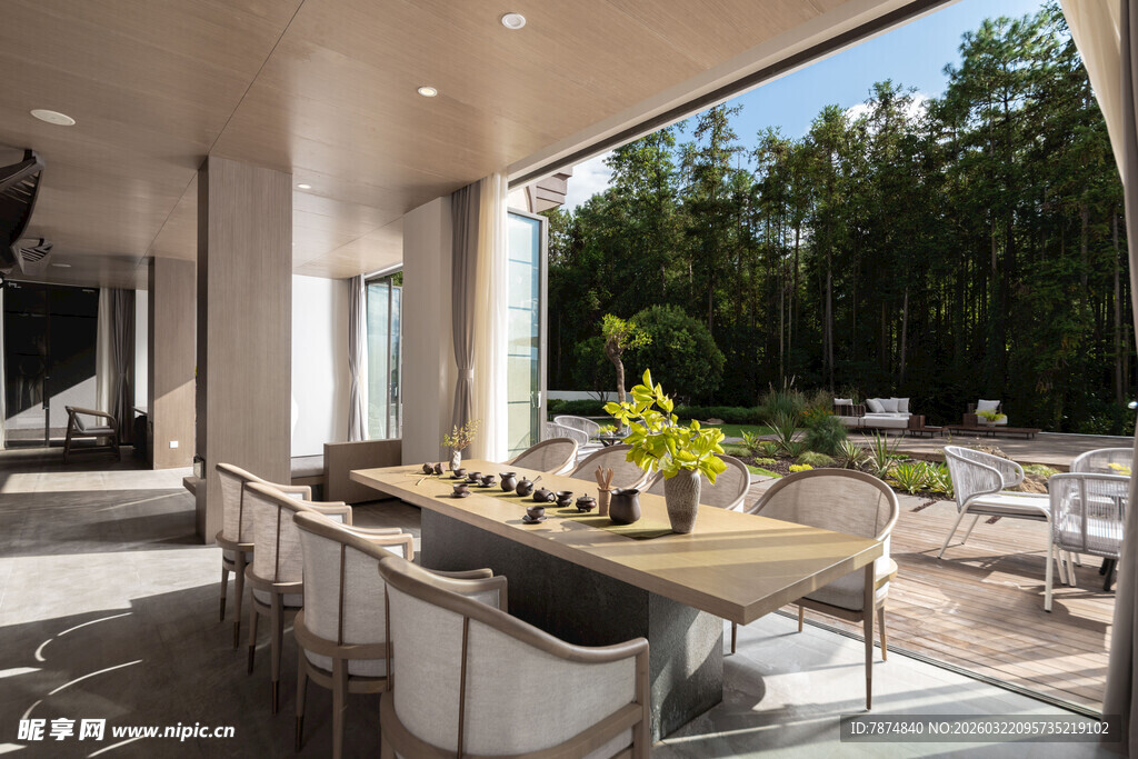 现代简约风开放式餐厅空间