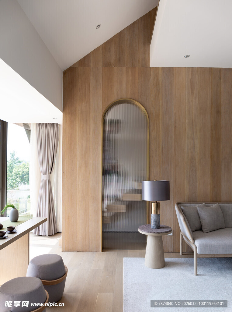 简约木质风现代客厅空间