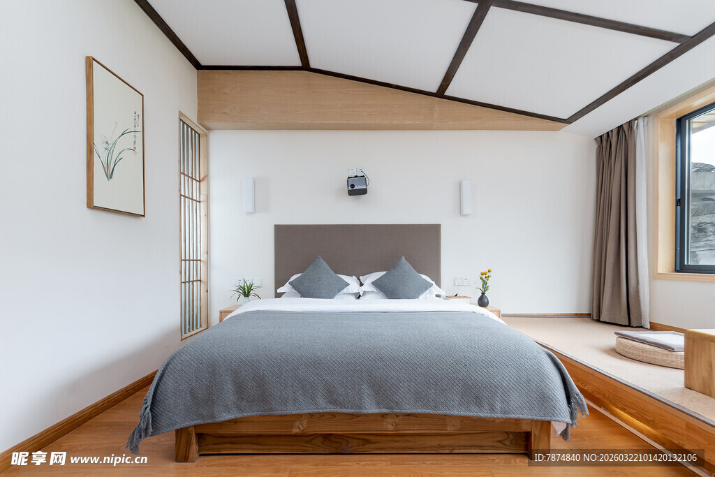 简约温馨卧室室内空间展示