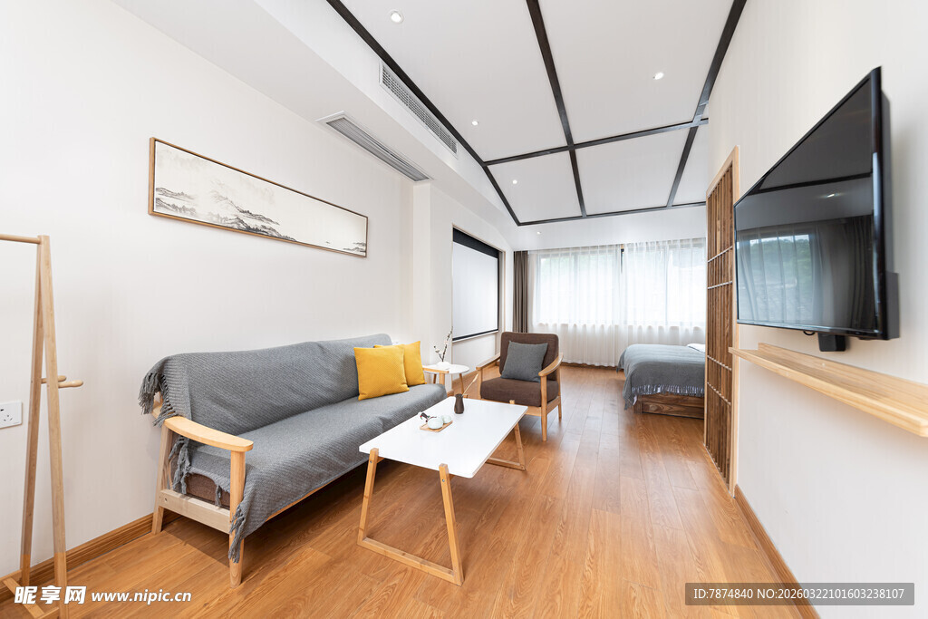 简约现代风温馨客厅一角