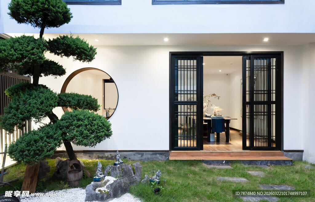 现代庭院景观设计一角