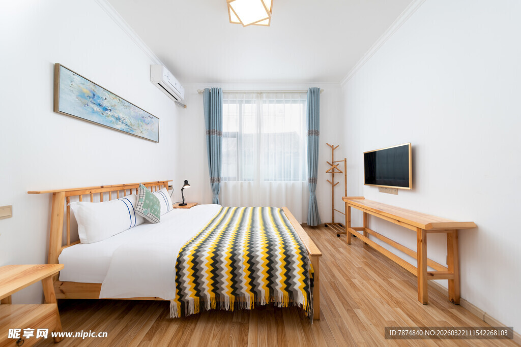 简约温馨卧室室内空间展示