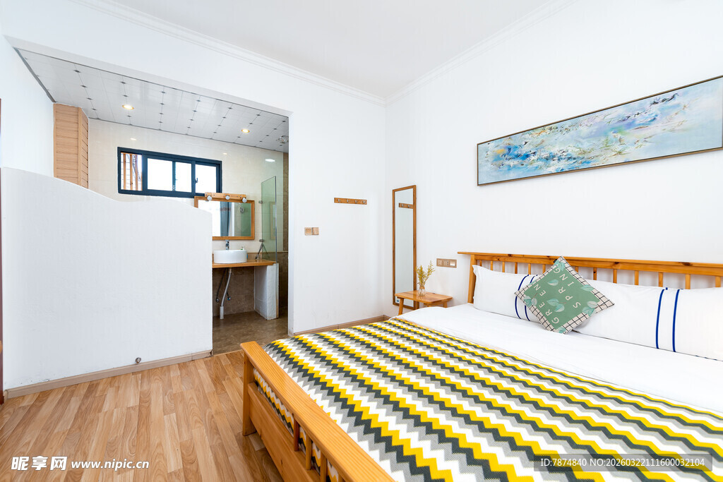 简约温馨卧室室内空间展示