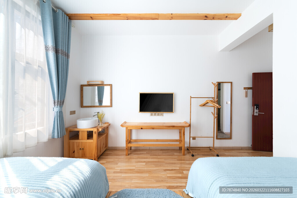 简约温馨的卧室室内场景