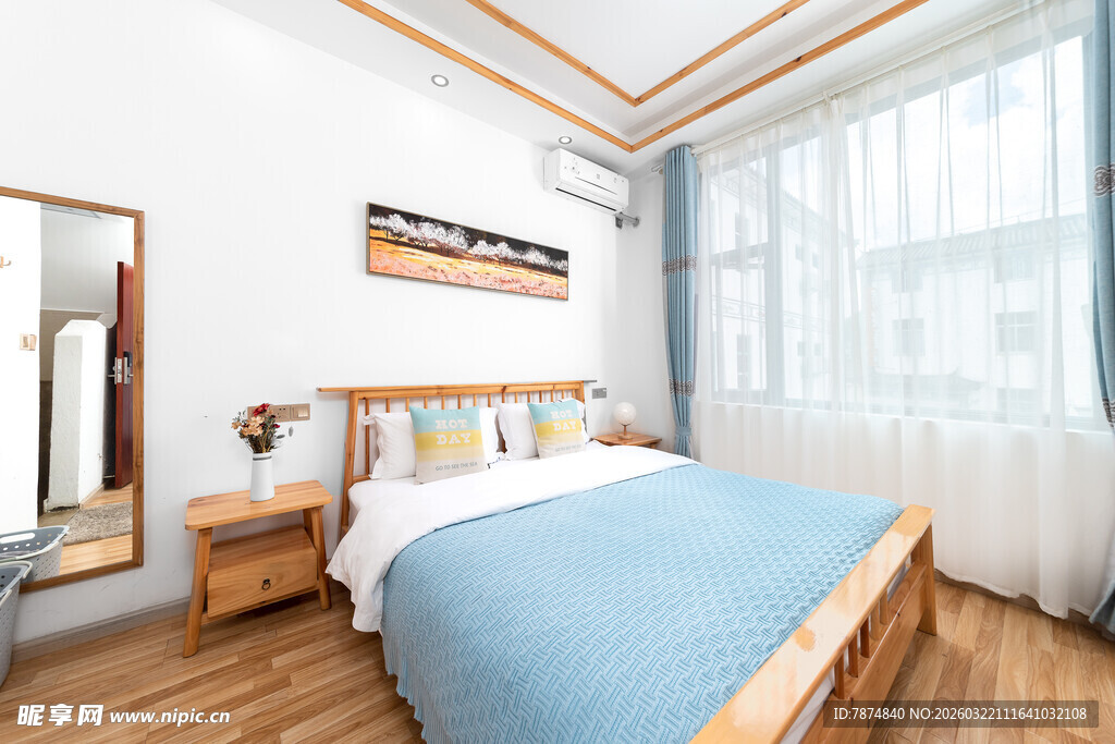 简约温馨卧室室内景致