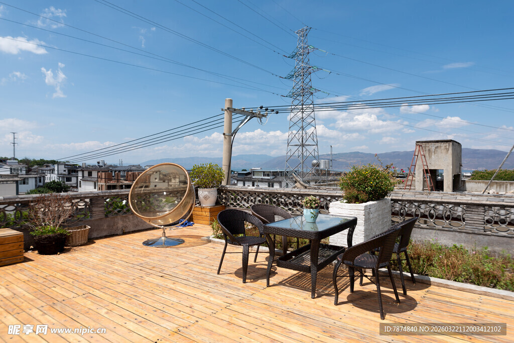 屋顶露台户外休闲空间