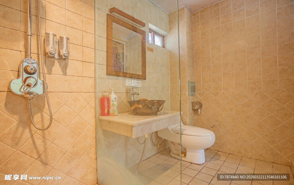 简约温馨的卫生间一角