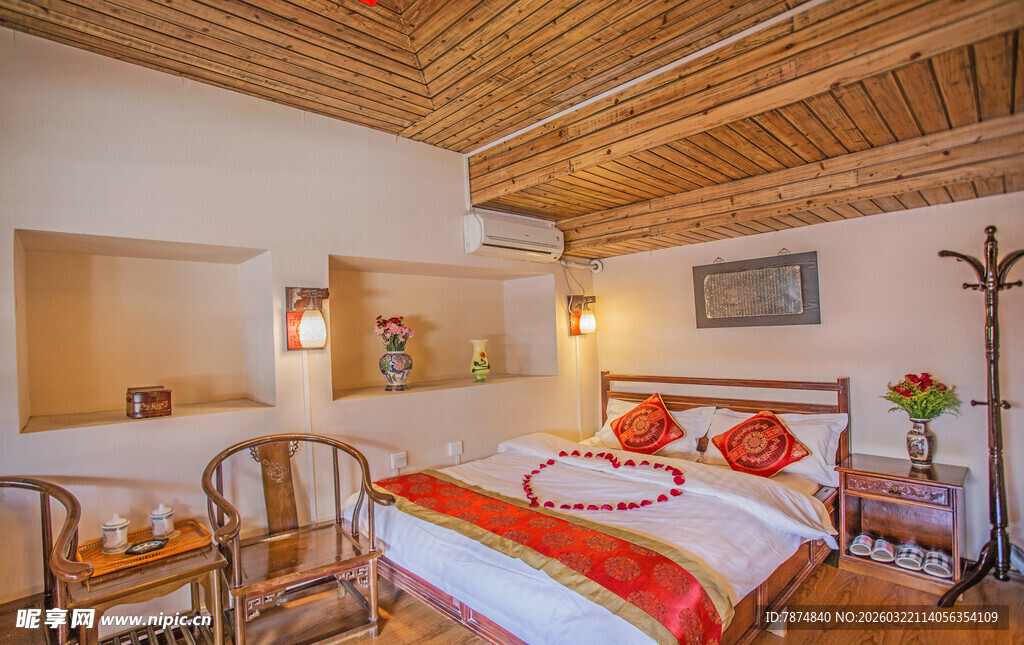 温馨舒适的卧室室内场景