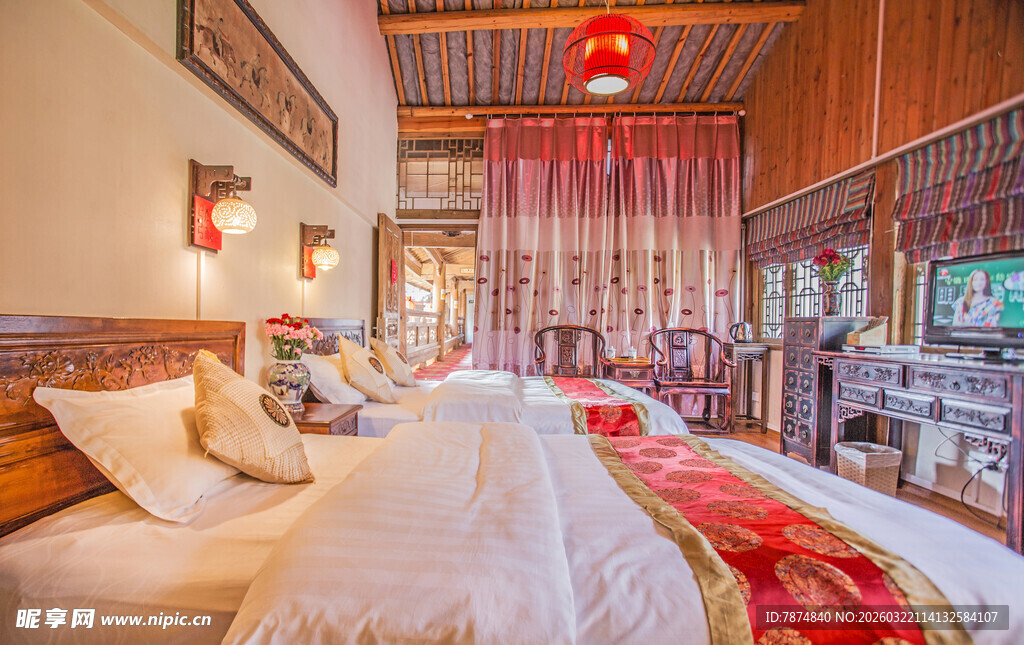 温馨中式风格民宿客房