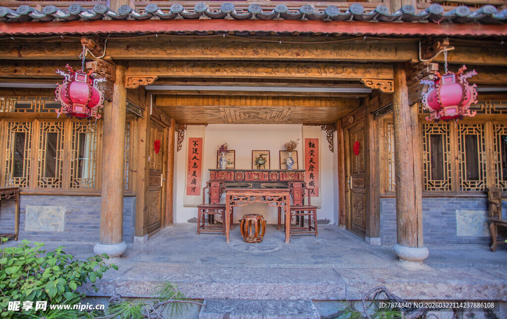 中式古建厅堂 古朴雅致