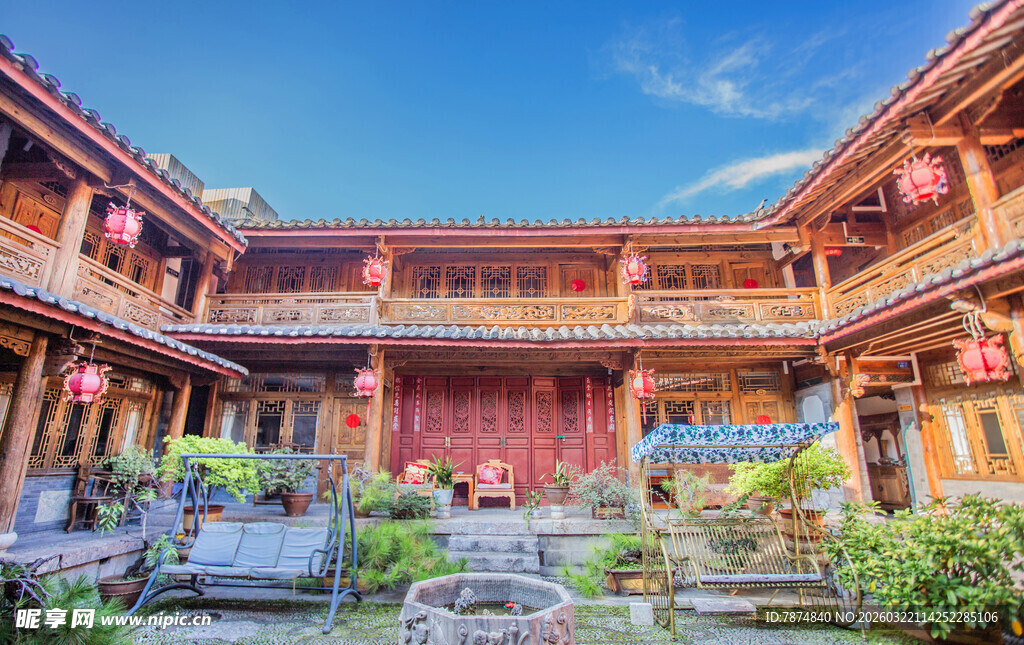 中式庭院古建筑景观