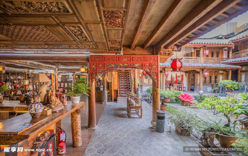 古色古香的中式庭院景观