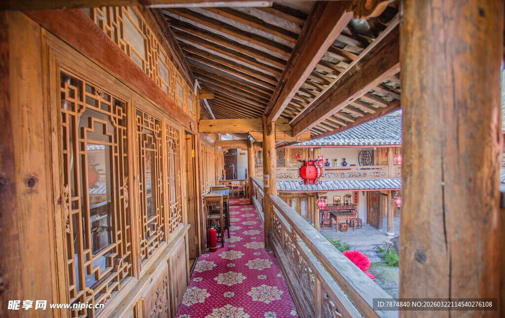 中式木质走廊 古雅韵味浓