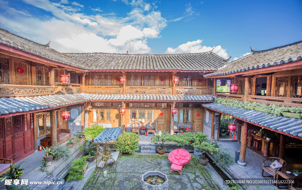 中式传统庭院建筑景观