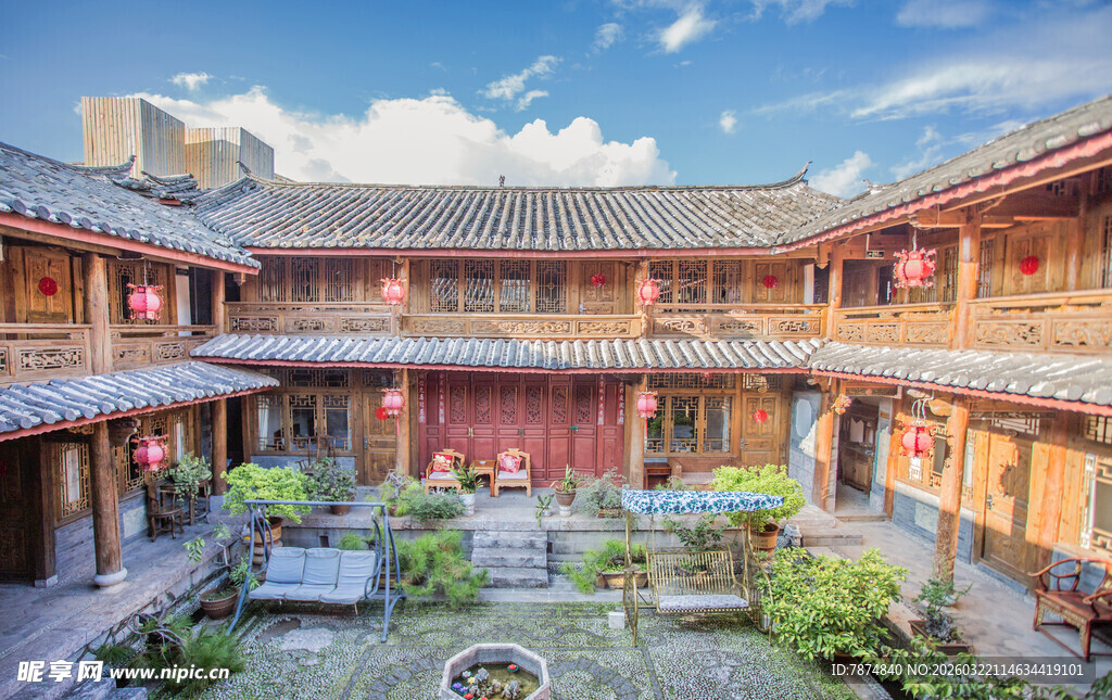 中式庭院古建筑景观