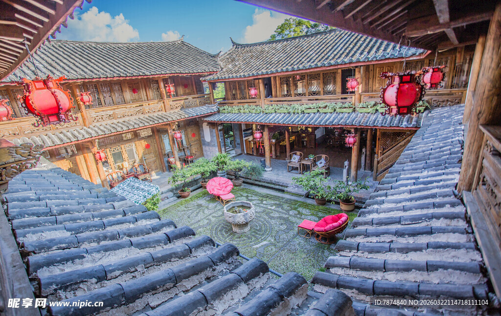 古色古香的中式庭院景观