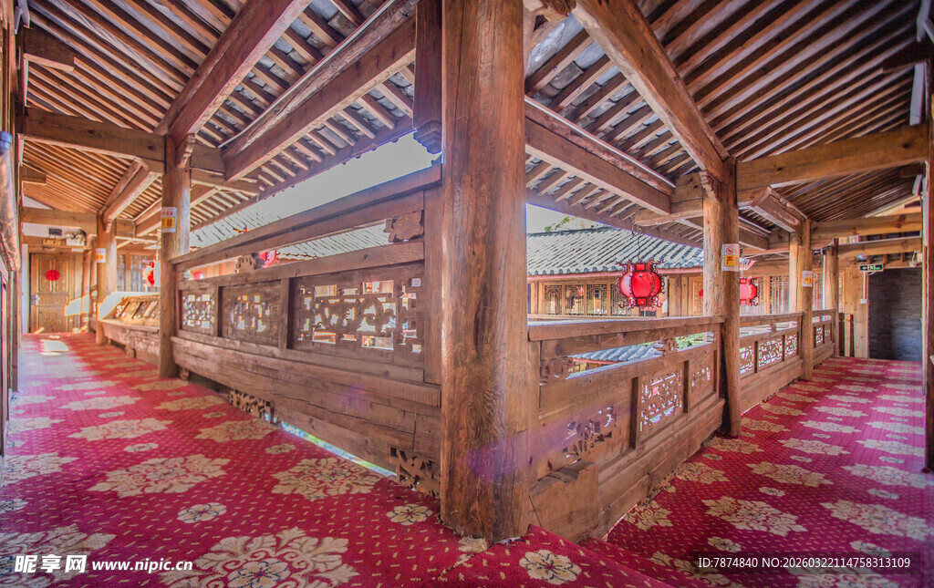 中式古建筑内景展示