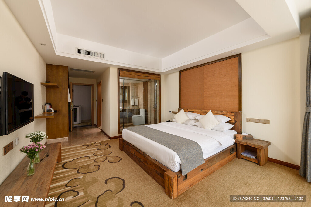 现代风格豪华卧室室内景