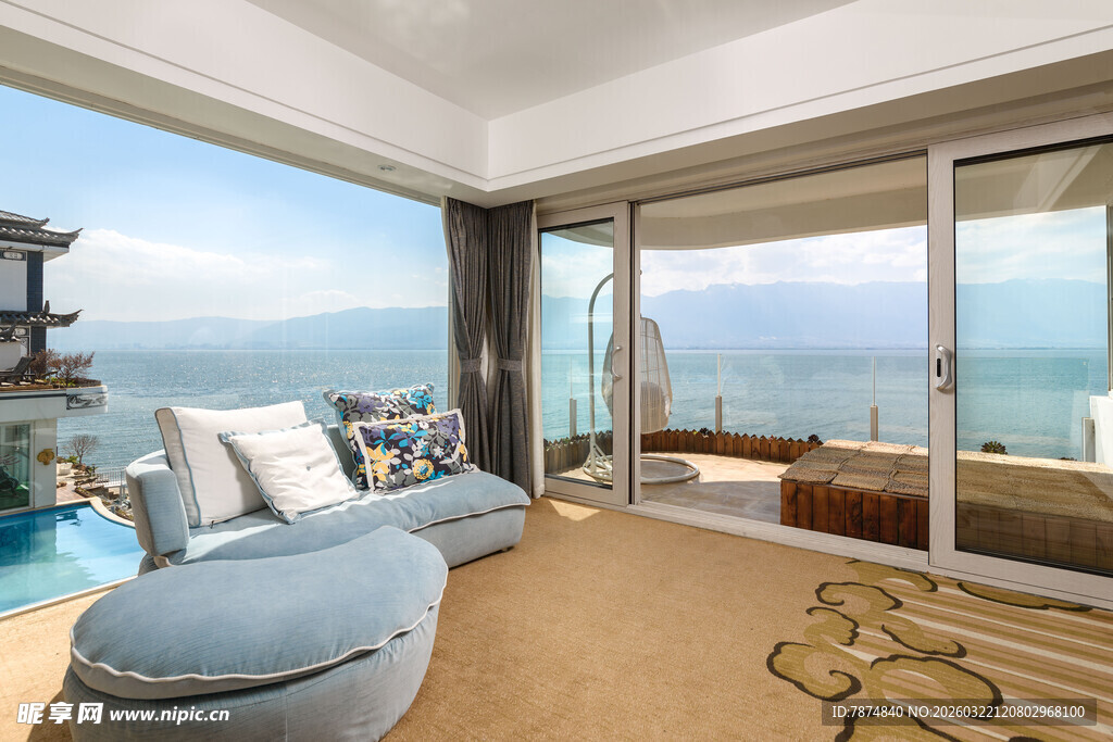 海景豪华客厅舒适休闲空间