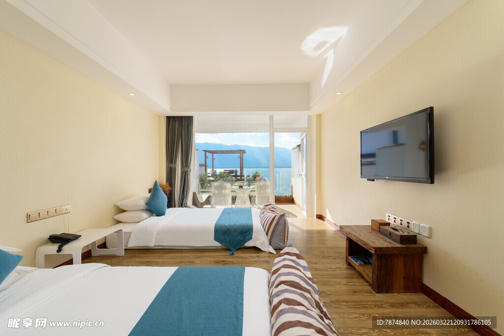 温馨舒适双床酒店房间